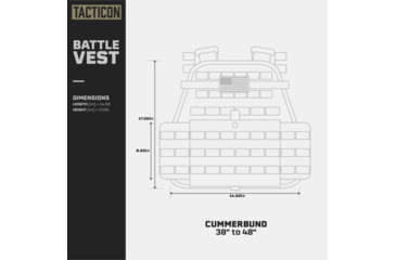 Image of Tacticon Armament BattleVest Plate Carrier, Black, BV-REG-BK