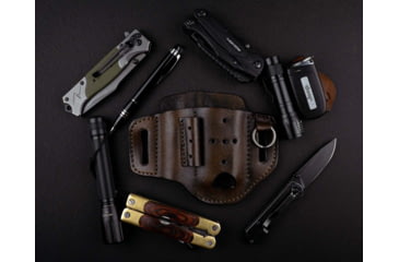 Image of Tagua Gunleather Leather Clip Multi-Tool, Dark Brown, One Size, TX-MINI-MULTI-002