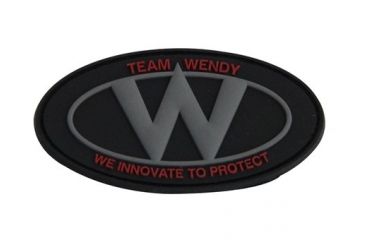 Image of Team Wendy 'W'' Logo Patch 2in x 3in, Black, C390-BK-2