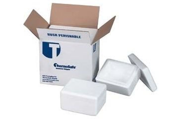 Image of Tegrant Thermosafe ThermoSafe Thick and Thin Wall Insulated Shippers, Expanded Polystyrene, ThermoSafe Brands 676 Thin Wall, Assembled Foam Unit In Corrugated Carton