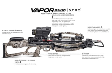Image of Tenpoint Crossbow Technologies Tenpoint Xbow Vapor Rs470 Xero Garmin X1i Scope Acuslide Veil