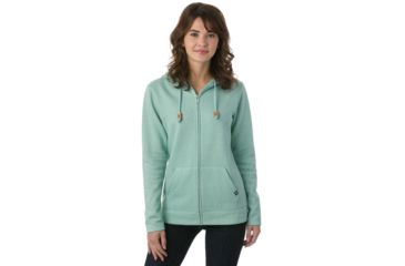 Image of Tentree Alamere Fleece Zip Hoodie, Womens, Aquifer, XS SP18-WFALA-GRN-XS