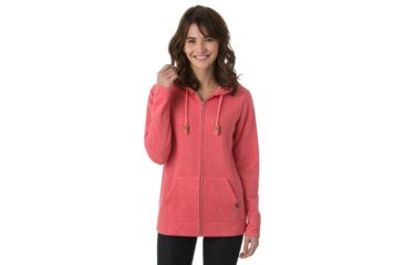 Image of Tentree Alamere Fleece Zip Hoodie, Womens, Burnt Coral, L SP18-WFALA-PNK-L