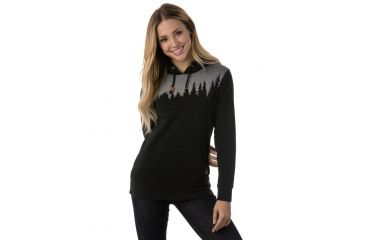 Image of Tentree Juniper Fleece Hoodie, Womens, Phantom, L SP18-WFJUN-BLK-L