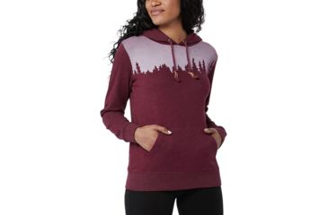 Image of Tentree Juniper Fleese Hoodie, Womens, Burgundy, Small, FA18-WFJUN-RED-S
