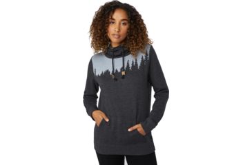 Image of Tentree Juniper Fleese Hoodie, Womens, Meteorite, Extra Large, FA18-WFJUN-BLK-XL
