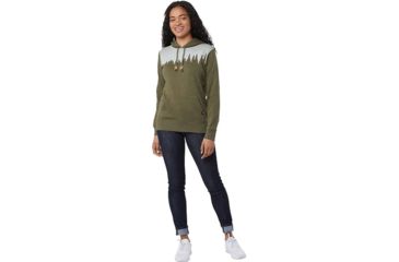 Image of Tentree Juniper Fleese Hoodie, Womens, Olive Night, Medium, FA18-WFJUN-GRN-M