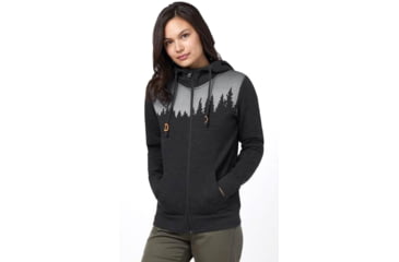 Image of Tentree Juniper Zip Hoodie - Womens, Meteorite Black Heather, L, TCW1760-0451-L