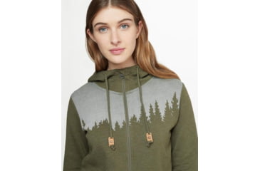 Image of Tentree Juniper Zip Hoodie - Womens, Olive Night Green Heather, L, TCW1760-0464-L