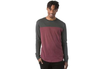Image of Tentree Moab Organic Long Sleeve, Mens, Catawba Grape/Phantom, S SP18-MLMOA-RED-S