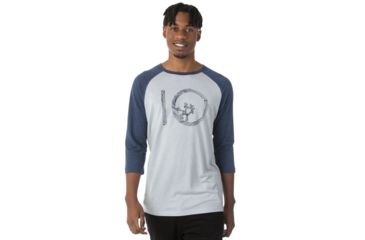 Image of Tentree Planters Tri-blend 3.25 Sleeve, Mens, Pearl Blue/Vintage Indigo, XXL SP18-MLPLA-BLU-XXL