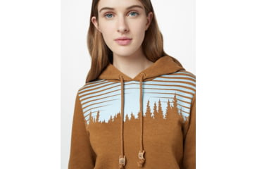 Image of Tentree Sunset Juniper Hoodie - Womens, Rubber Brown Heather, S, TCW1783-0461-S