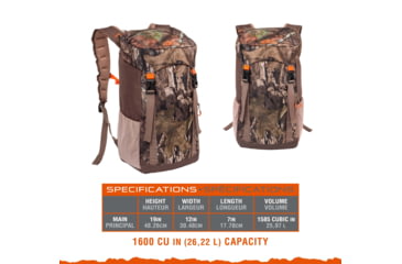 Image of Terrain Canyon Backpack/Rucksack, Realtree EDGE Camo, 1596 Cubic ines, 19235