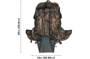Image of Terrain Twin Mesa Backpack/Daypack, Black/Mossy Oak Break-Up Country, 1853 cubic ines, 18924