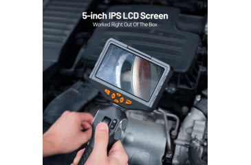Image of Teslong TD500 Articulating Inspection Camera w/ 5in Screen, Black/Metallic Grey/Orange, TD50085L1.55