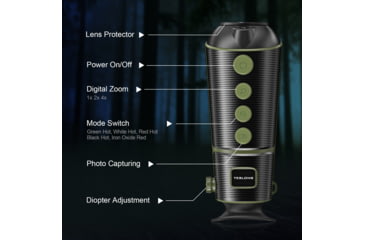 Image of Teslong TTS260 4x Night Vision Thermal Imaging Monocular, Black / Mettalic Grey, TTS260