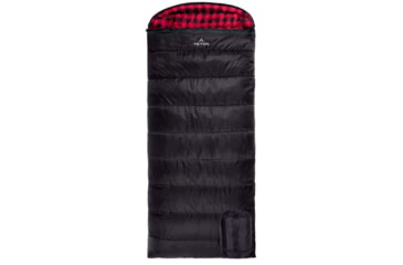 Image of TETON Sports Celsius XXL 0 F Sleeping Bag, Left Zipper, Black/Red, 2XL, 101L