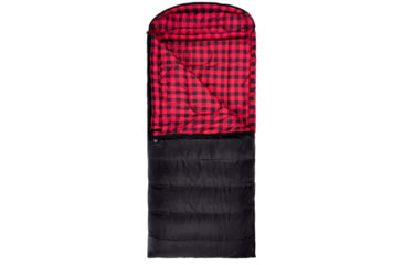 Image of TETON Sports Celsius XXL 0 F Sleeping Bag, Left Zipper, Black/Red, 2XL, 101L