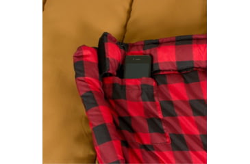 Image of TETON Sports Deer Hunter 0 F Canvas Sleeping Bag, Left Zipper, Brown/Red, Long, 104L