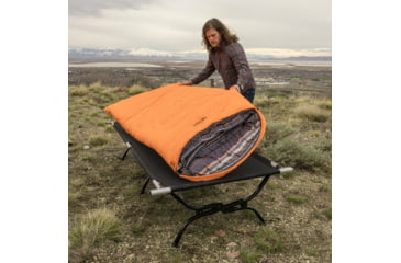 Image of TETON Sports Outfitter XXL Camp Cot with Pivot Arm, Black, 2XL, 120A