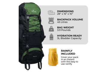 Image of TETON Sports Scout 45L Backpack, Evergreen, 2103SCEG