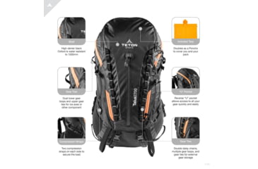 Image of TETON Sports Talus 2700 Backpack, Black, 44L, 1137