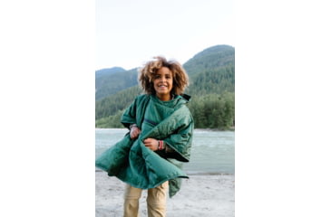 Image of Therm-a-Rest Honcho Poncho - Kids, Green Print, 5-10 year, 13855