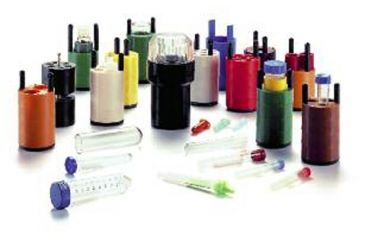 Image of Thermo Fisher Scientific Heraeus Labofuge 400/400R Tabletop Centrifuges, Scientific Tube Adapters/Adapter Spacer, Round Buckets 20300-142, 4 x 15 Ml Blood Sample Tubes, White, 75008185