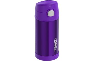 Image of Thermos FUNtainer Stainless Steel Insulated Purple Water Bottle w/Straw - 12oz 79459