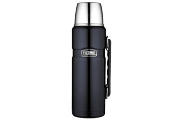 Image of Thermos Stainless King Vacuum Insulated Beverage Bottle - 40 oz. - Stainless Steel/Midnight Blue 41587