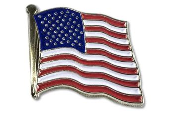 Image of Thin Blue Line American Flag Pin, Red/white/blue - PIN-AM