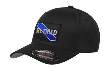 Image of Thin Blue Line Flexfit Hat - Retired , Thin Blue Line - FLEX-RET-BLACK-XXL