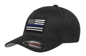 Image of Thin Blue Line Flexfit Hat, Thin Blue Line - FLEXFIT-TBL-BLACK-L