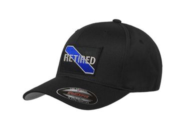 Image of Thin Blue Line Flexfit Retired Hat, Thin Blue Line - FLEX-RET-BLACK-LARGE