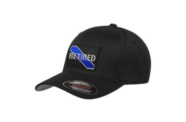 Image of Thin Blue Line Flexfit Retired Hat, Thin Blue Line - FLEX-RET-BLACK-MEDIUM