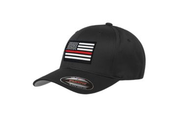 Image of Thin Blue Line Flexfit Thin Red Line Hat - FLEX-TRL-BLACK-MEDIUM