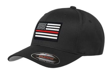 Image of Thin Blue Line Flexfit Thin Red Line Hat - FLEX-TRL-BLACK-XXL