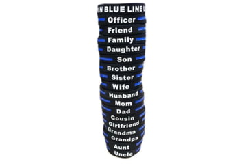 Image of Thin Blue Line Personalized - Silicone Bracelet, Husband, 8 Inch, Thin Blue Line - TBL-HUSBAND-BR