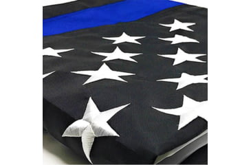 Image of Thin Blue Line Pointview Flags - American Flag - Sewn/embroidered - 3 X 5 Feet - TBL-EMB-3X5