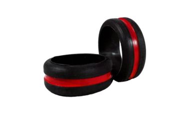 Image of Thin Blue Line Silicone Ring - Women's Thin Red Line - WOM-RING-RED-SILICONE-4