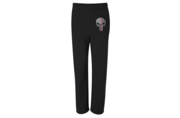 Image of Thin Blue Line Sweatpants - Thin Red Line, Skull, Black - SKULL-TRL-SPANTS-BLK-XXL