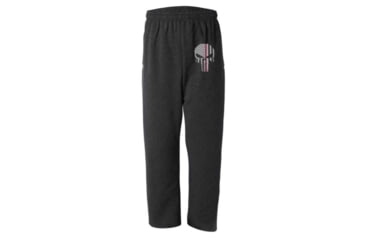 Image of Thin Blue Line Sweatpants - Thin Red Line, Skull, Charcoal - SKULL-TRL-SPANTS-CHARC-XXL