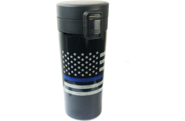 Image of Thin Blue Line American Flag Tumblers, THERM-TBL-AM