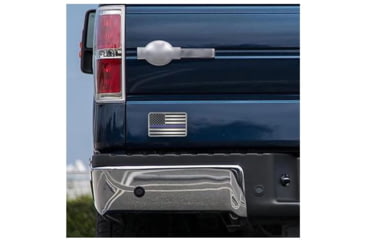 Image of Thin Blue Line Vehicle Emblem - American Flag, Thin Blue Line - EMBLEM-TBL-AMERICAN