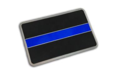 Image of Thin Blue Line Vehicle Emblem - Classic , Thin Blue Line - EMBLEM-TBL-BLACK