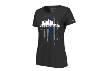 Image of Thin Blue Line Women's T-shirt, La Large, - LA-LRG-TBL-WOM-SHIRT-BLK-2XL