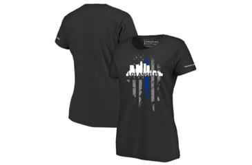 Image of Thin Blue Line Womens T-shirt, La Large, - LA-LRG-TBL-WOM-SHIRT-BLK-L