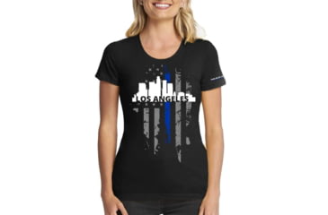 Image of Thin Blue Line Womens T-shirt, La Large, - LA-LRG-TBL-WOM-SHIRT-BLK-L