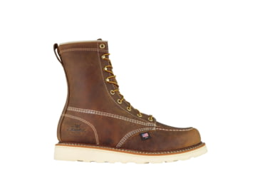 Image of Thorogood Mens American Heritage Wedge 8in Moc Safety Toe, Brown, 10.5/D 804-4478-10.5-D