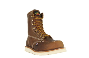 Image of Thorogood Mens American Heritage Wedge 8in Moc Safety Toe, Brown, 10.5/D 804-4478-10.5-D